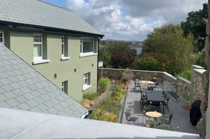 The view from the balcony at Potter's Cottage, Roundstone, Galway