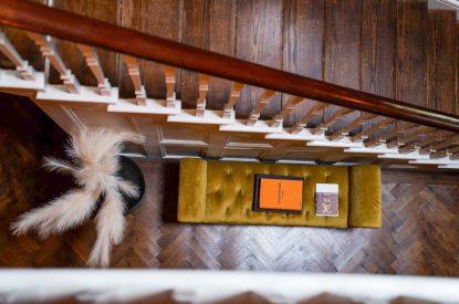 The staircase at Meadfoot Manor, Torquay, Devon