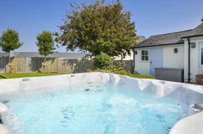 The hot tub at Pen y Bryn, Abersoch
