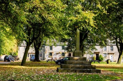 The village green at Sweet Pea Cottage, Litton, Peak District