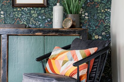 Seating area at Sweet Pea Cottage, Litton, Peak District