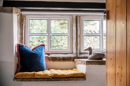 Window seat at Sweet Pea Cottage, Litton, Peak District