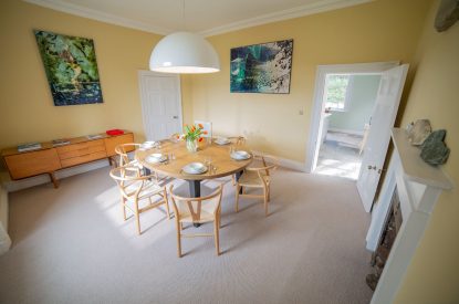 The dining room at Aaru House, Yorkshire Dales