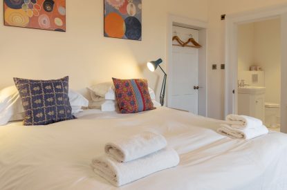 A super king size bedroom at Aaru House, Yorkshire Dales