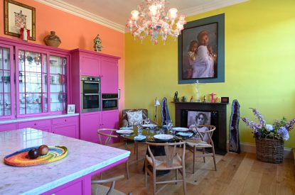 The kitchen dining room at Gentleman Jack's Flat, Yorkshire Dales