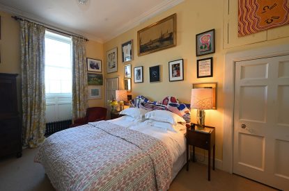 A double bedroom at Gentleman Jack's Flat, Yorkshire Dales
