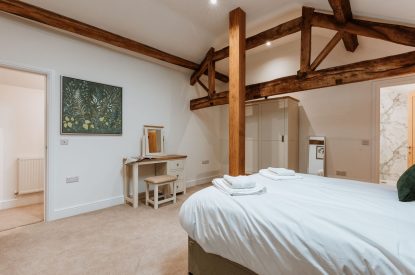 A king size bedroom at Arkle, Shropshire