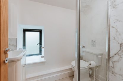 A shower room at Denman, Shropshire