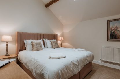 A super king size bedroom at Galileo, Shropshire