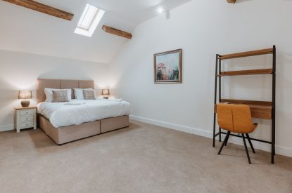 A super king size bedroom at Galileo, Shropshire