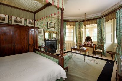 A four poster bedroom at Langdon Manor, Yorkshire Dales