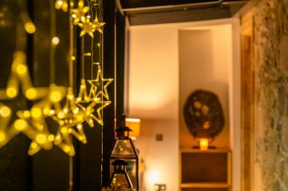 Festive lights at Lomond House, Loch Lomond