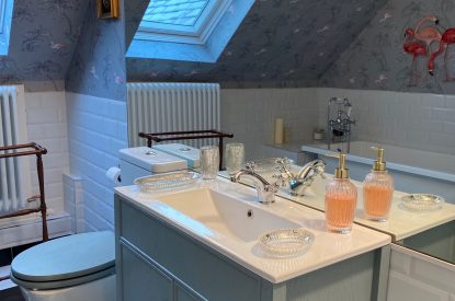 A bathroom at Aberfeldy House, Perthshire