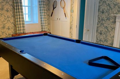 The games room at Aberfeldy House, Perthshire