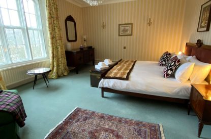 A king size bedroom at Aberfeldy House, Perthshire