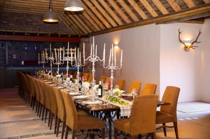 The dining room at Sherwood Lodge, Sherwood Forest