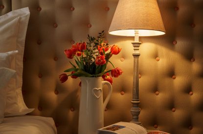 A super-king size bedroom at Macduff House, St Andrews