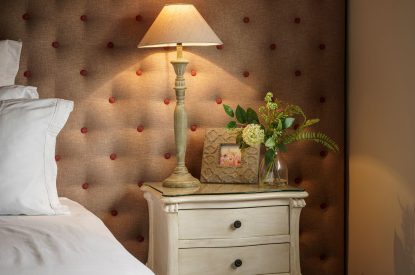 A super-king size bedroom at Macduff House, St Andrews