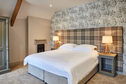 A king size bedroom at The Falabella, Northumberland