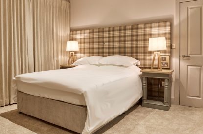 A king size bedroom at The Falabella, Northumberland