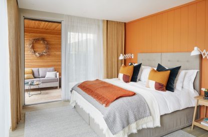 The super king size bedroom at Sycamore Grand Suite, Cotswolds