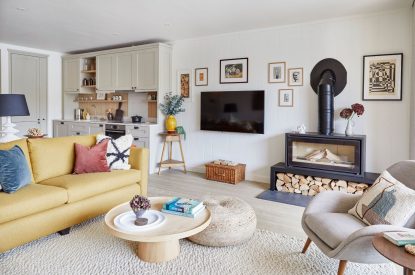 Open plan living space at Sycamore Grand Suite, Cotswolds