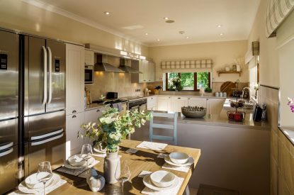 Kitchen dining area at The Clans, Fife