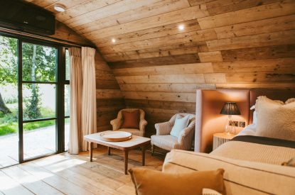 The living space at Thyme Pyggy, Hampshire