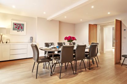 The dining room at The Old School, Oxwich