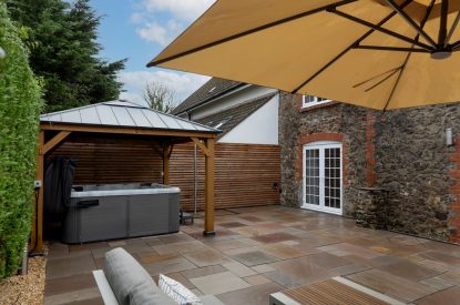 The terrace at The Old School, Oxwich