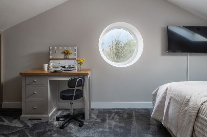A king size bedroom at The Annex at Runninghill, Peak District