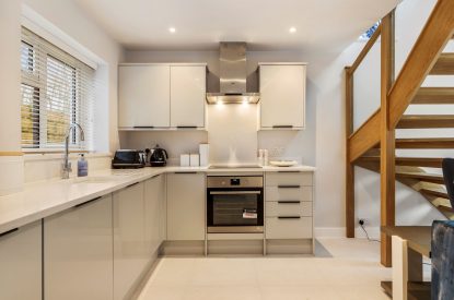 The kitchen at The Little House in Oxwich, Gower