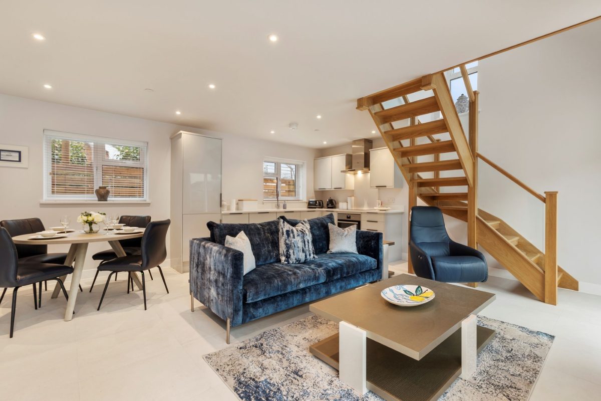 The living space at The Little House in Oxwich, Gower