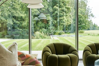 Seating area at Edgewater House, Hampshire