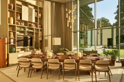 The dining area at Edgewater House, Hampshire