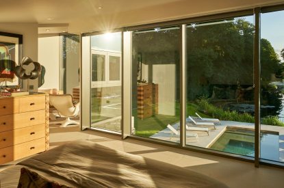 A king size bedroom at Edgewater House, Hampshire