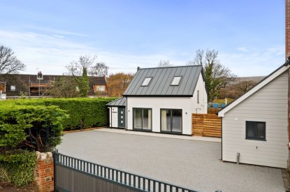 The outdoor space at Oxwich Retreat, Gower
