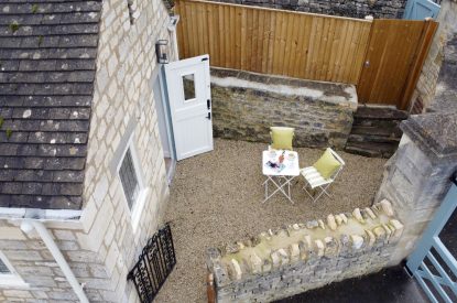 The courtyard at The Painswick Retreat, Cotswolds