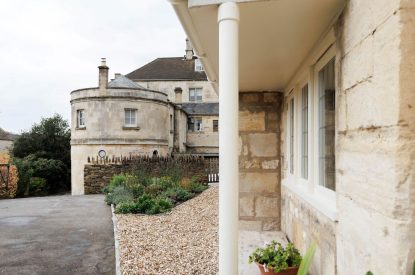 The entrance at The Painswick Retreat, Cotswolds