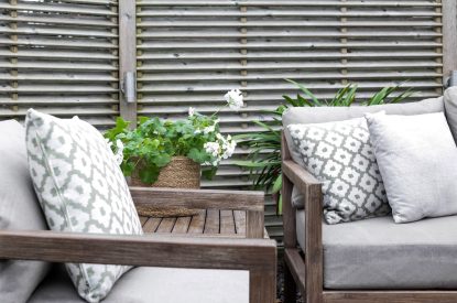 The outdoor space at The Painswick Retreat, Cotswolds