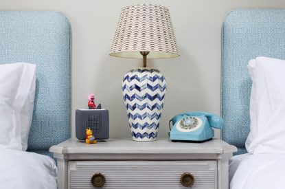 The twin bedroom at The Painswick Retreat, Cotswolds