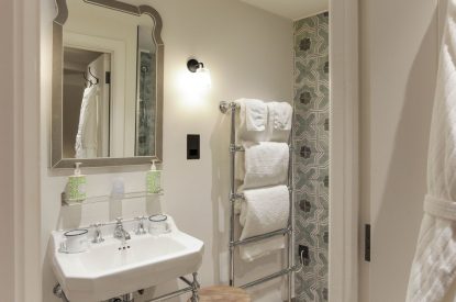 A shower room at The Painswick Retreat, Cotswolds