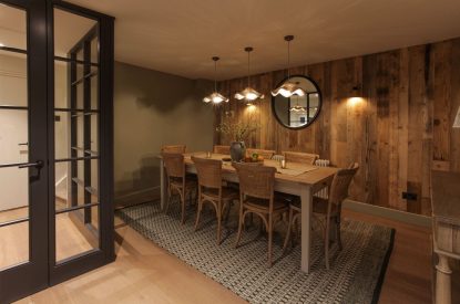 The dining room at The Painswick Retreat, Cotswolds