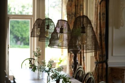 The dining table at Chulmleigh Manor, Devon