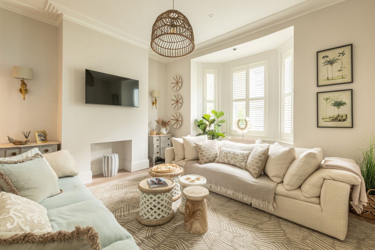 The Living room at Coral House, Dorset