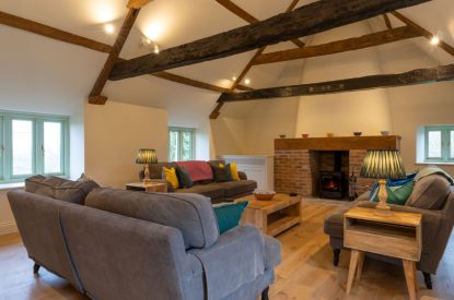 The living room at Bramble Cottage, Somerset