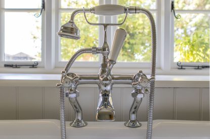 The roll top bath at Elm Tree Cottage, Somerset