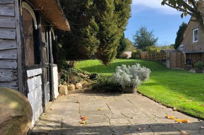 The outdoor space at Hawthorn Farmhouse, Somerset