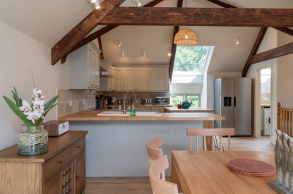 The dining kitchen at Poppy Cottage, Somerset