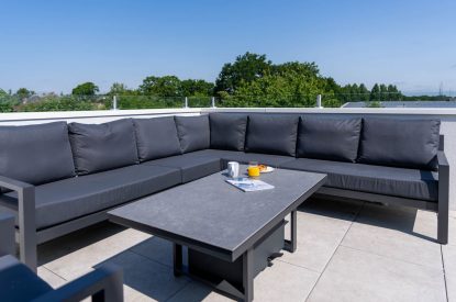 Outdoor seating area at Skippers Retreat, Hamble
